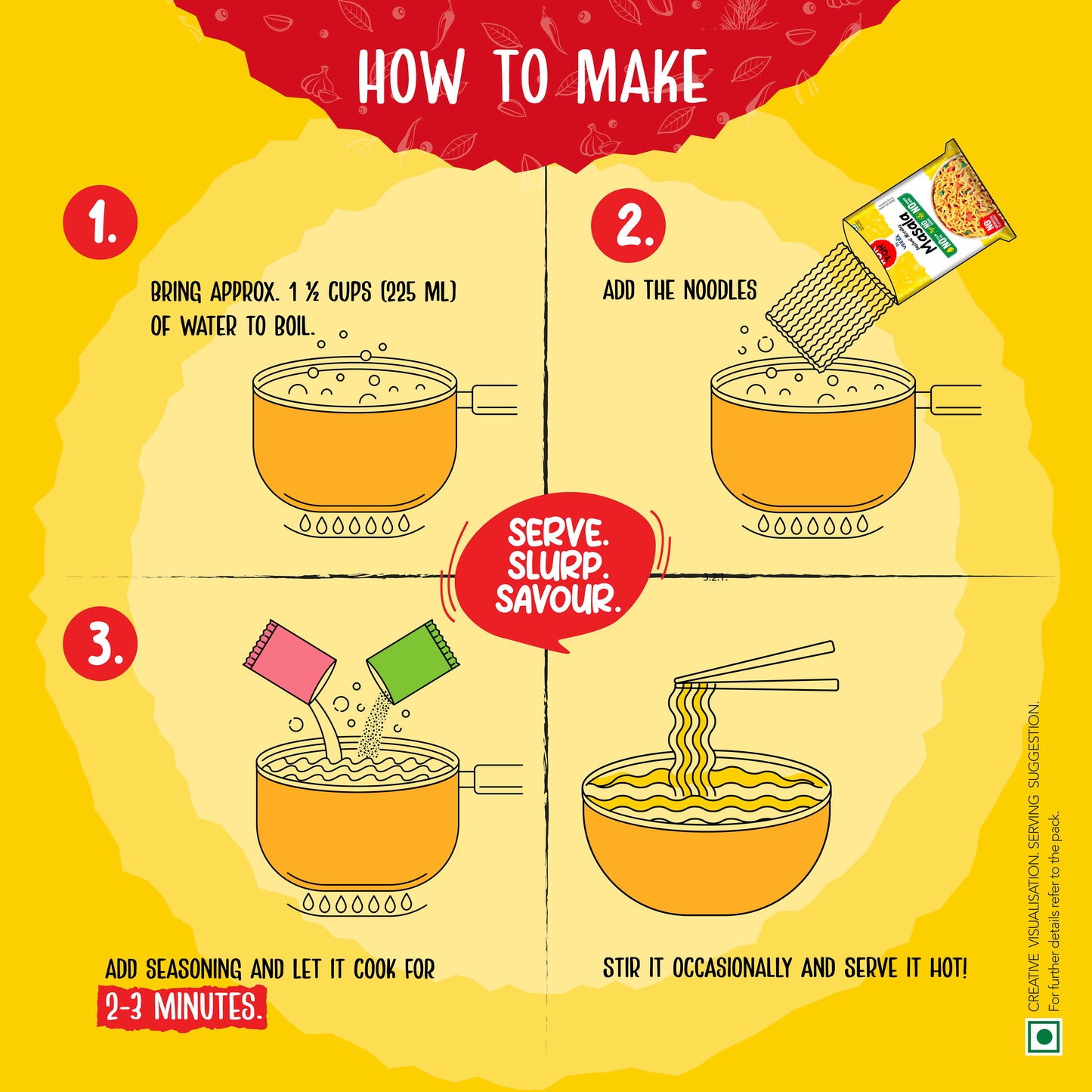 Masala Instant Noodles  (Pack of 4)
