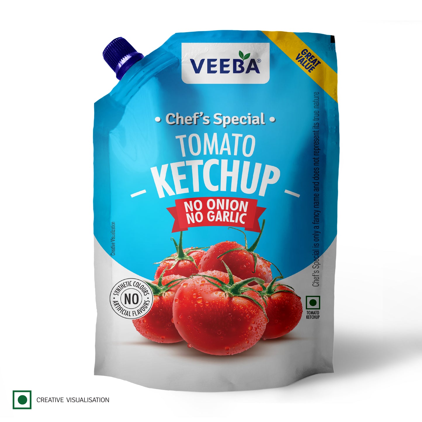 Veeba Chef's Special Tomato Ketchup No Onion No Garlic (900G)