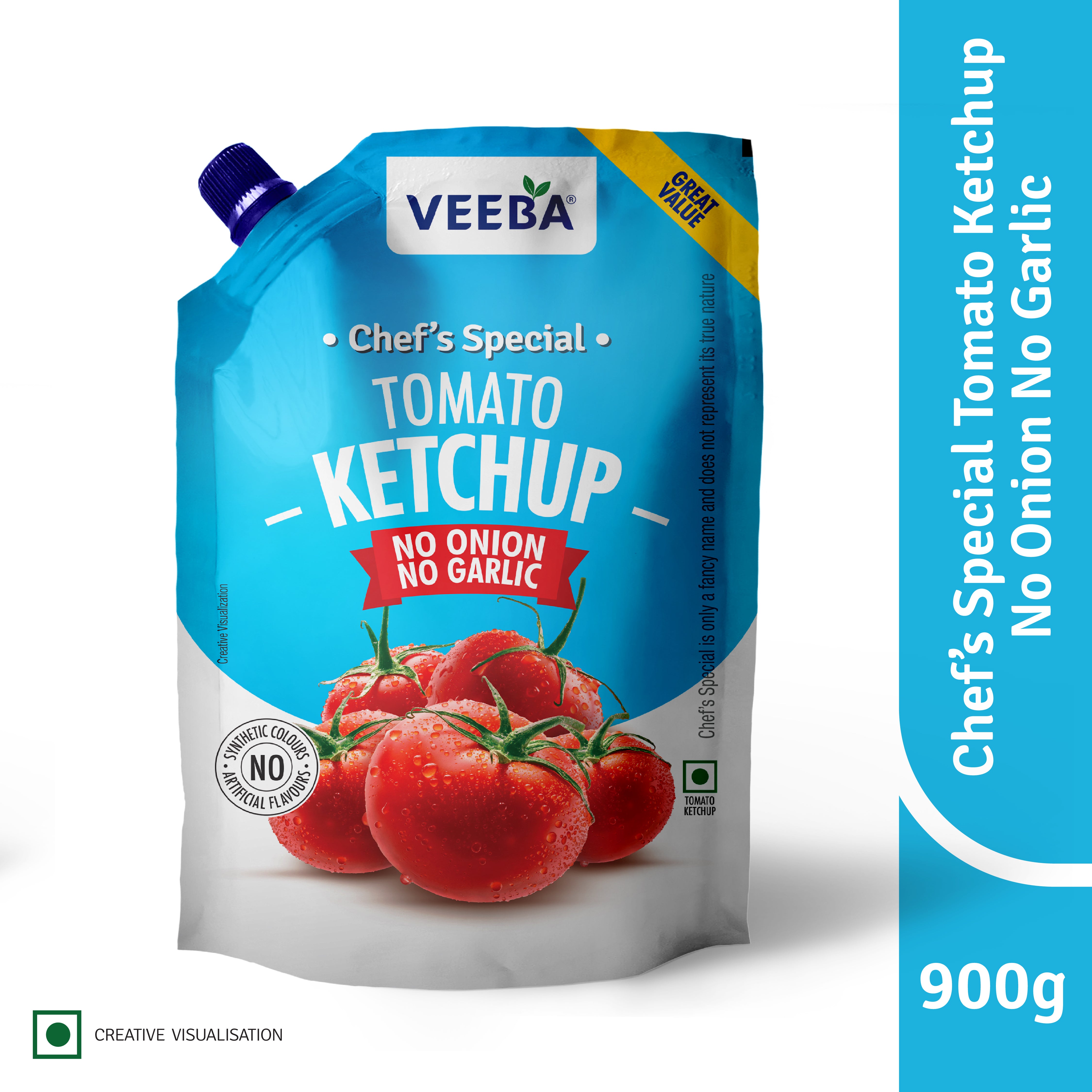 VEEBA CHEF'S SPECIAL TOMATO KETCHUP NO ONION NO GARLIC (900g)