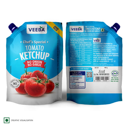 Veeba Chef's Special Tomato Ketchup No Onion No Garlic (900G)