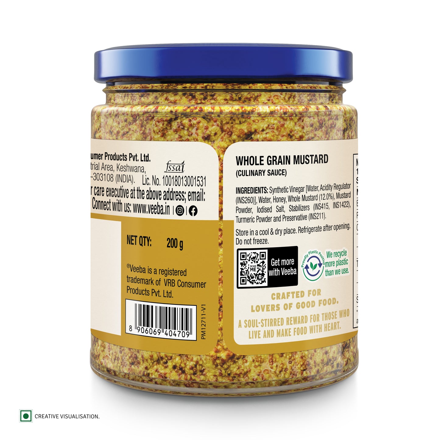 Veeba Gourmet Whole Grain Mustard 200G